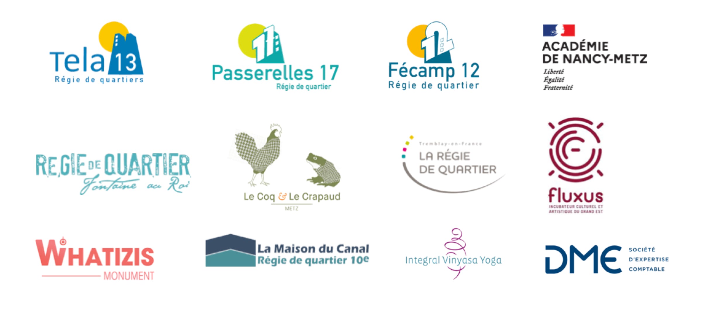 Logos de clients de l'agence